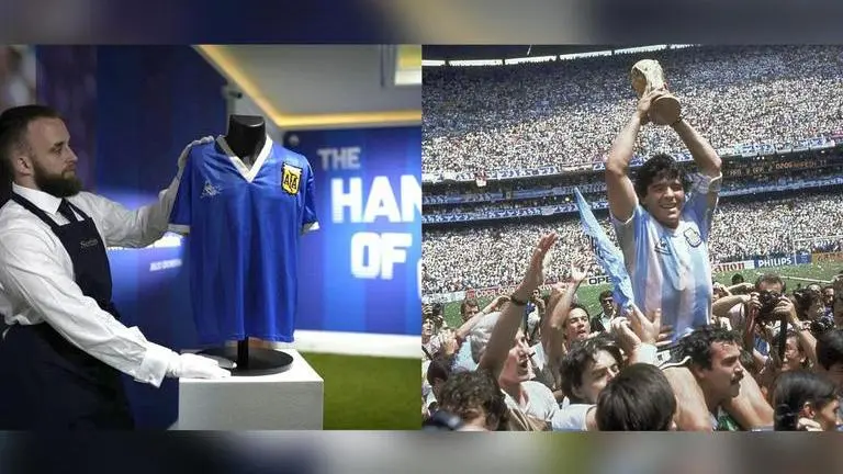 Diego Maradona’s ‘Hand of God’ football shirt sets auction record in UK Diego Maradona