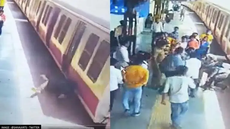 WATCH: RPF jawan saves man's life as he slips while boarding moving train in Mumbai RPF