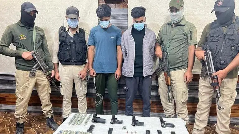 J&K: Two Hybrid terrorists arrested by team of Srinagar Police & 50RR in Srinagar J&K