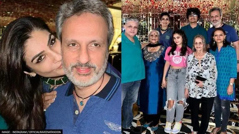 Raveena Tandon celebrates husband Anil Thadani's birthday with a family outing; see pics Raveena Tandon, Anil Thadani