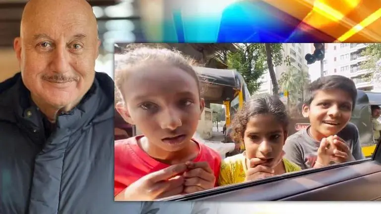 Anupam Kher indulges in 'happy conversation' with kids on street, fans say 'inspiring' Anupam Kher