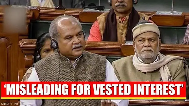 Narendra Singh Tomar: 'Stop misleading farmers for vested interests, they know everything' Farm Bills