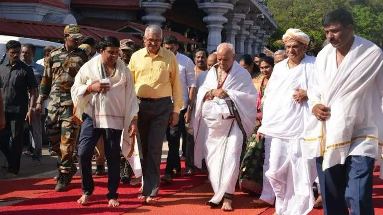 Karnataka leaders visit temples for victory in bypolls Yediyurappa