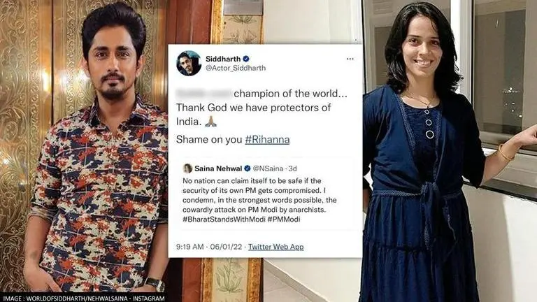 Saina Nehwal responds to Siddharth's sexist jibe; 'Used to like him as an actor but...' Saina Nehwal