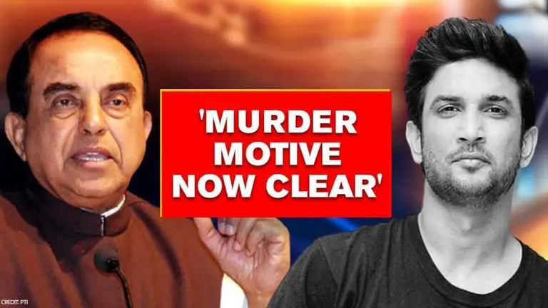 Subramanian Swamy deduces 'Motive 1' for Sushant's 'murder', says 'second is political' Sushant Singh Rajput