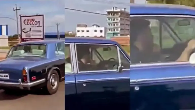 MS Dhoni spotted driving vintage 1980 Rolls Royce in Ranchi, leaves fans mesmerized: WATCH MS Dhoni