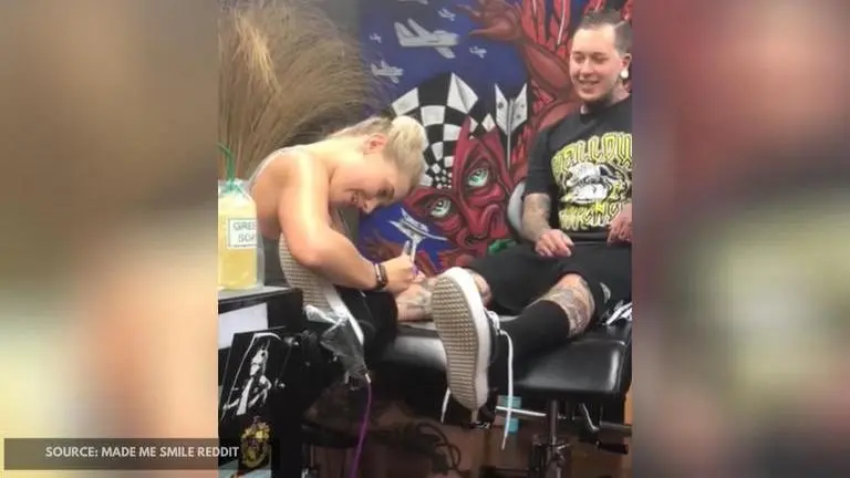 Tattoo artist's unique marriage proposal video trends online; watch viral