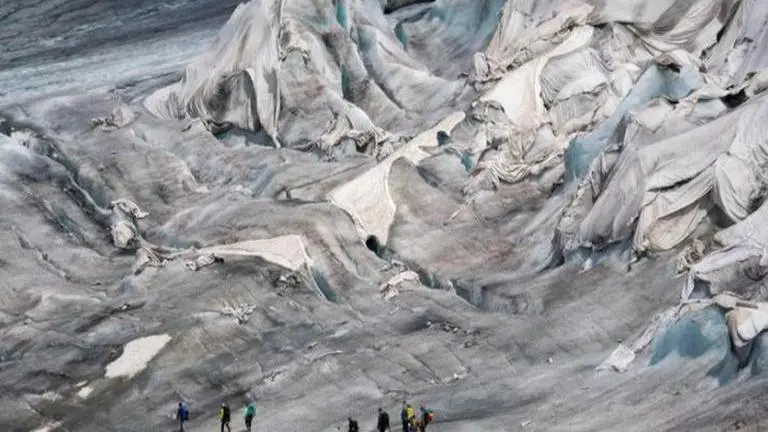 'Vanishing': Switzerland drapes blankets on Swiss Alps to protect from climate change Switzerland