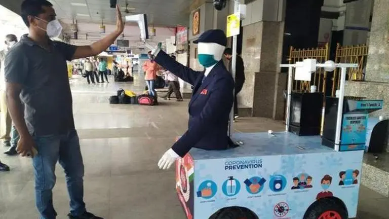 Pune: Central Railway deploys robot geared with high-end technology to screen passengers captain arjun robot