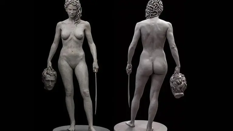 'Medusa statue with the head of Perseus' evokes mixed reactions from netizens Medusa statue