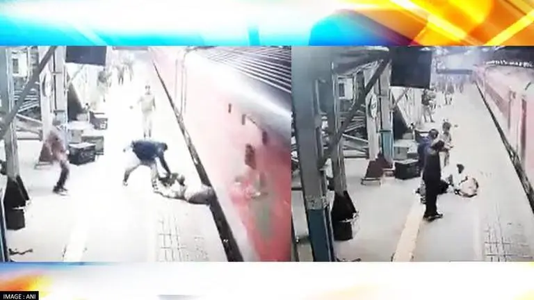 In Maharashtra, RPF jawan saves man's life as he slips from moving train; WATCH Maharashtra