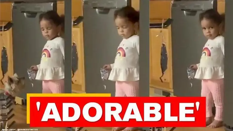 Little girl pretends to sleep when caught stealing snacks, watch hilarious video Little girl