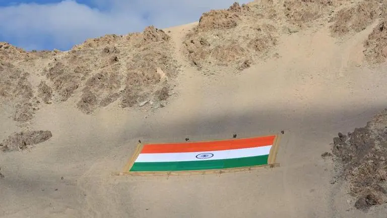 Ladakh: World's largest Khadi national flag inaugurated in Leh on Gandhi Jayanti Ladakh