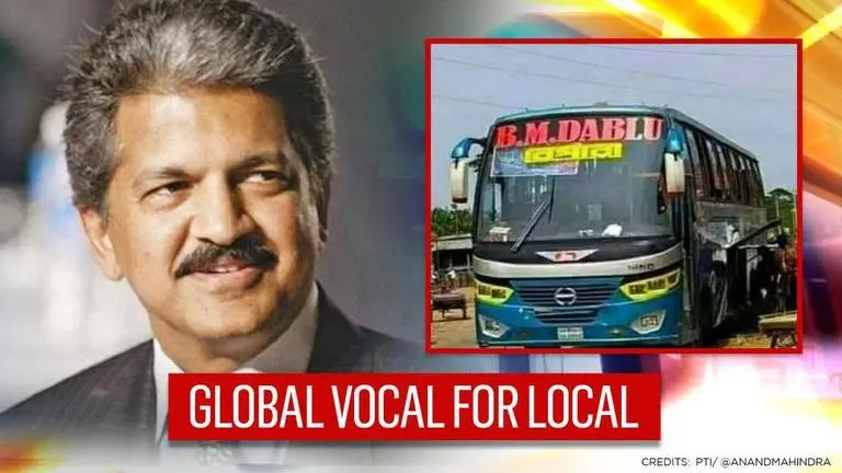 Anand Mahindra shares witty 'Vocal-for-local fail' image of a bus, Netizens in splits Anand Mahindra