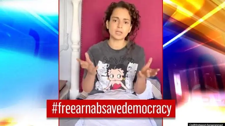 Kangana Ranaut shares a 2-minute video in support of Arnab Goswami; slams lobby Kangana Ranaut