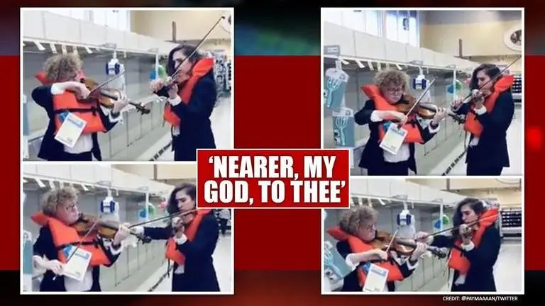 Coronavirus: Violinists perform 'an ode to empty toilet paper shelves' to raise awareness Coronavirus: violinists play Titanic hymn in empty aisle, watch video