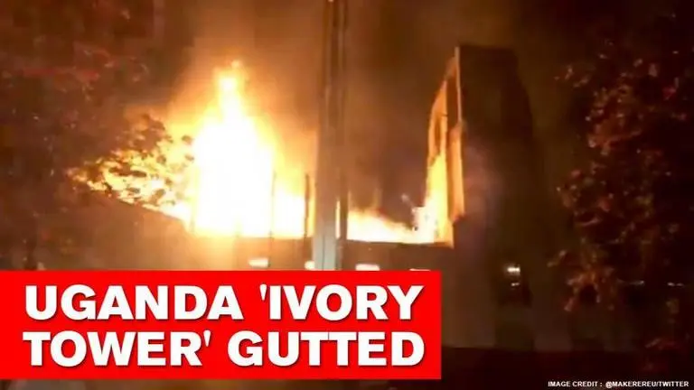 Uganda's Makerere University suffers overnight fire, iconic 'Ivory Tower' damaged Uganda's Makerere University catches fire overnight