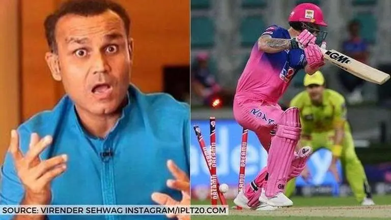 Virender Sehwag mocks Ben Stokes, Manish Pandey ahead of Rajasthan vs Hyderabad clash Virender Sehwag