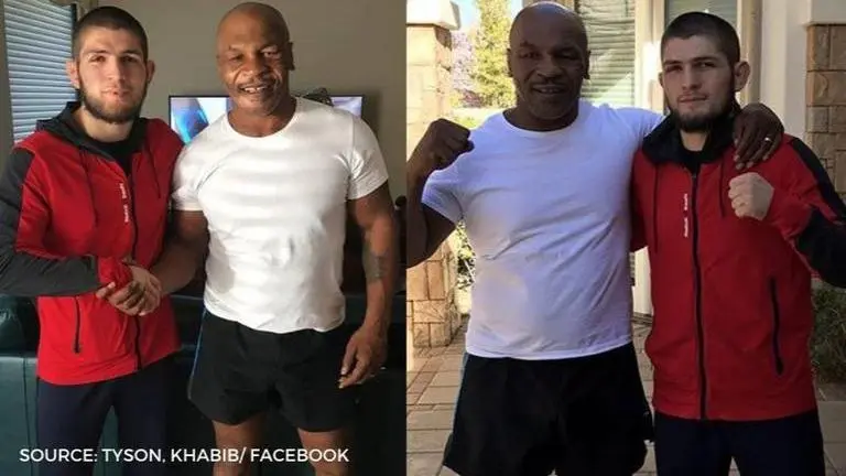 When Khabib Nurmagomedov met his “hero” Mike Tyson before defeating Edson Barboza Khabib Nurmagomedov