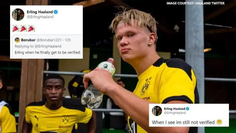 Erling Haaland finally gets verified on Twitter after complaining with serious picture erling haaland