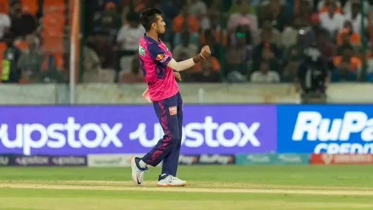 Yuzvendra Chahal in action