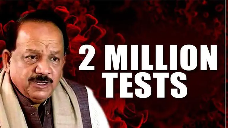 India to breach 2 million COVID-19 tests on Thursday: Union Health Minister Harsh Vardhan
