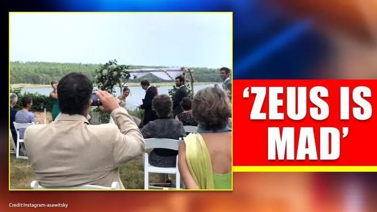 Lightning strikes as groom makes 2020 joke at wedding, netizens say expect the unexpected Lightning