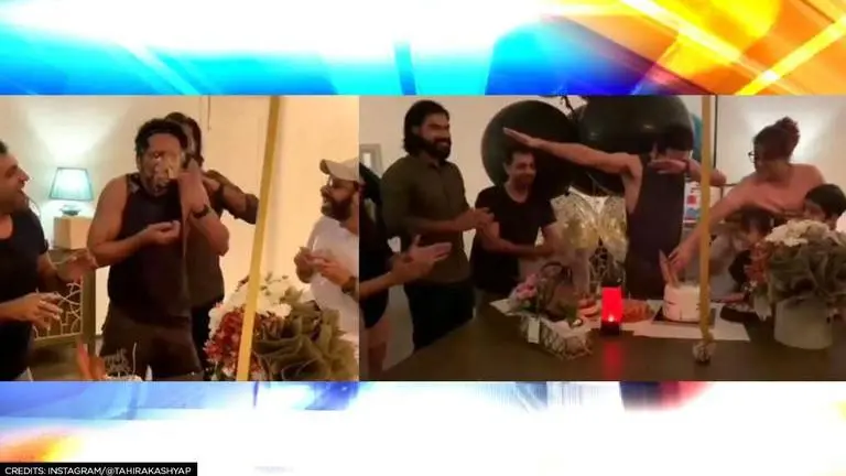 From cake 'stabbing' to 'spa', glimpse at Ayushmann Khurrana's birthday bash ayushmann khurrana, ayushmann khurrana birthday