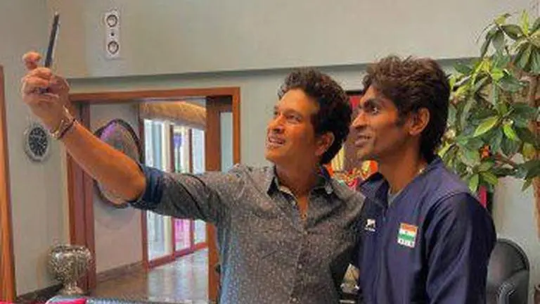 Tokyo Paralympic star Pramod Bhagat reveals how Sachin Tendulkar impacted his personality Tokyo Paralympic, Sachin Tendulkar, Pramod Bhagat, 2020 Paralympics, Pramod Bhagat meets childhood hero, Tendulkar, Tokyo medal tally