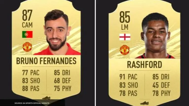 manchester united fifa 21 ratings