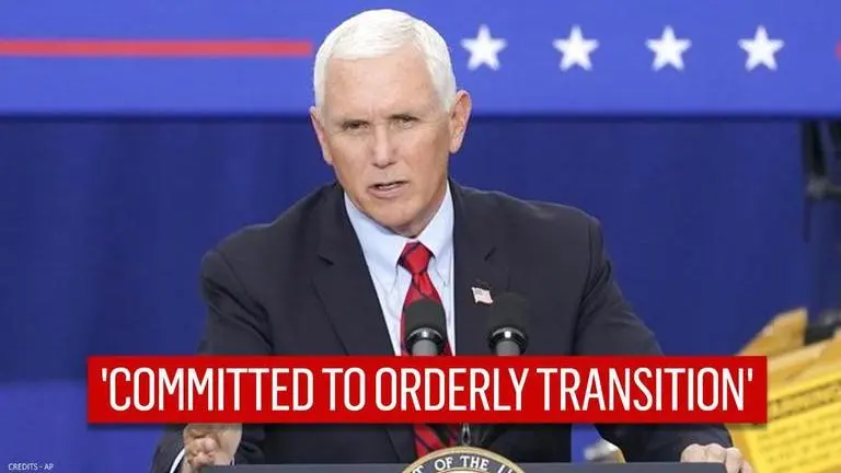 Mike Pence says his administration is committed to 'orderly and safe' transfer of power Pence