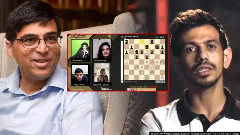 Grandmaster Viswanathan Anand checkmates Yuzvendra Chahal in COVID fundraiser Chess match Viswanathan Anand/Yuzvendra Chahal