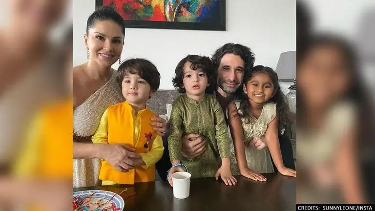 Sunny Leone shares adorable pics of daughter Nisha celebrating Rakhi with brothers; see Sunny Leone