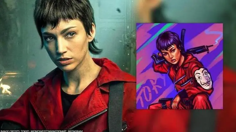 Money Heist's Tokyo actor Ursula Corbero reacts to an Indian fan's art Money Heist