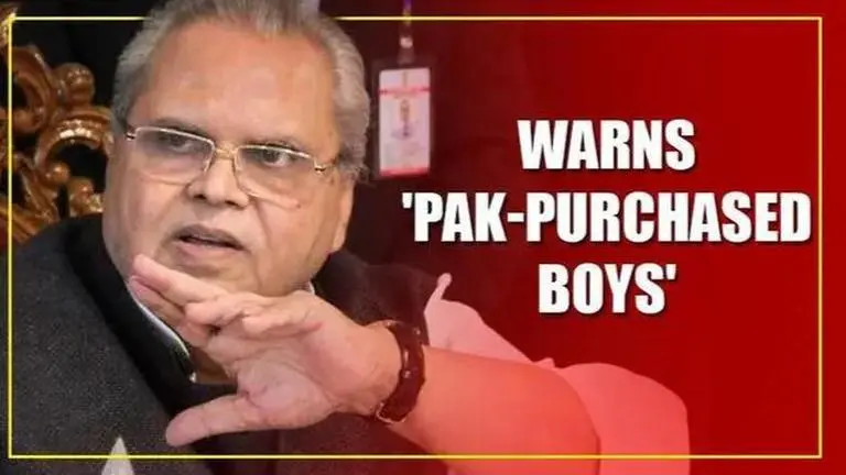 J&K Guv Malik dubs terrorists 'Pak-purchased boys', warns them J&K Guv