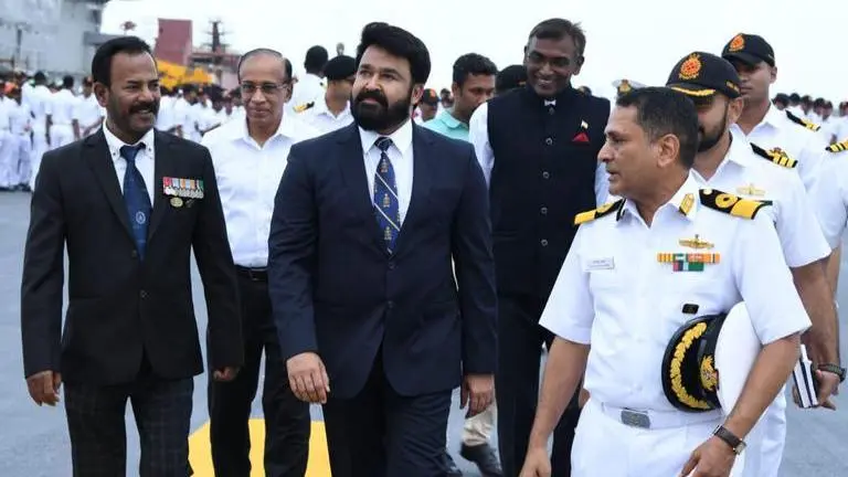 Mohanlal gets onboard India's 1st Indigenous Aircraft Carrier 'Vikrant'; 'I'm honoured' Mohanlal