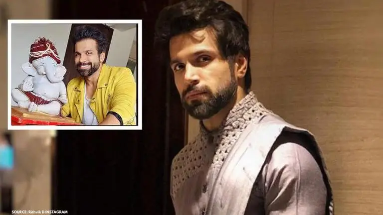 Rithvik Dhanjani shares glimpses of his eco-friendly Ganpati celebrations; extends wishes Rithvik Dhanjani