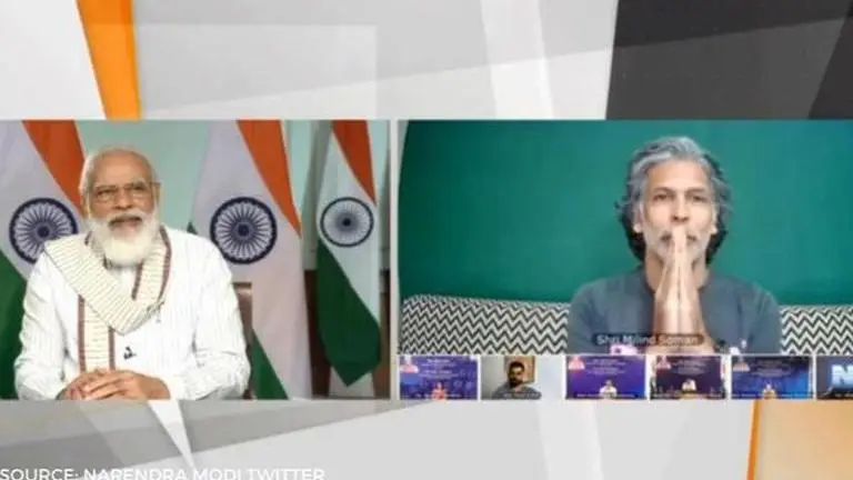 Milind Soman's mother inspires PM Modi with her fitness level at 81 Milind Soman