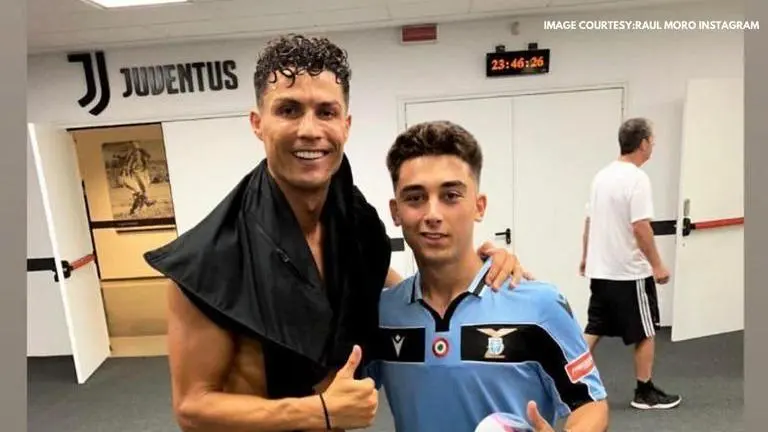 Cristiano Ronaldo generously gifts jersey to Lazio youngster Raul Moro after Serie A game Cristiano Ronaldo