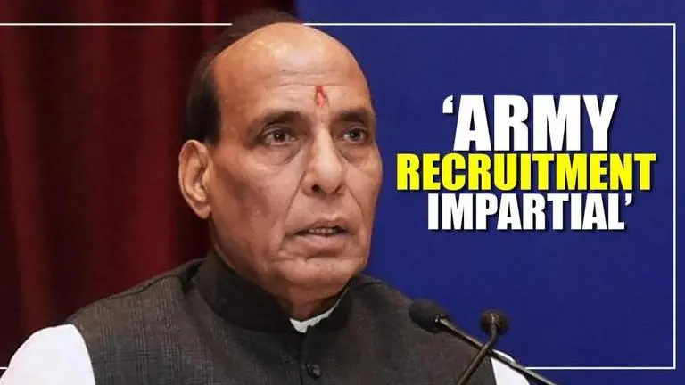 Recruitment in Army completely impartial: Defence Minister Defence Minister
