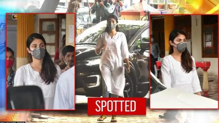 Drug case: Rhea Chakraborty snapped at police station as a part of bail conditions Rhea Chakraborty