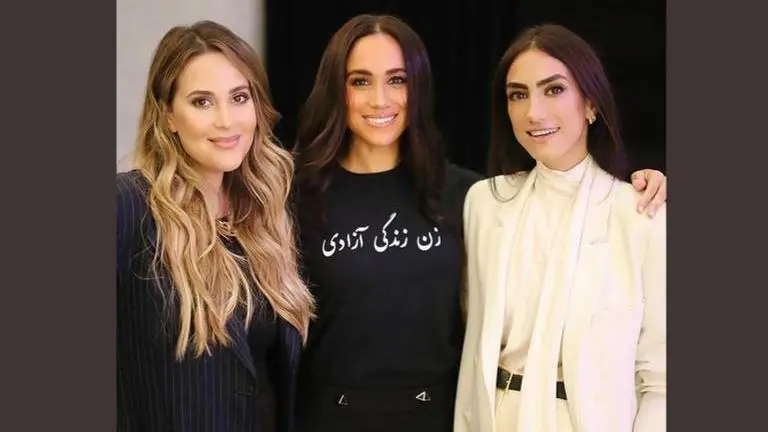 Meghan Markle extends support to Iran women, dons t-shirt reading 'women, life, freedom' Meghan Markle