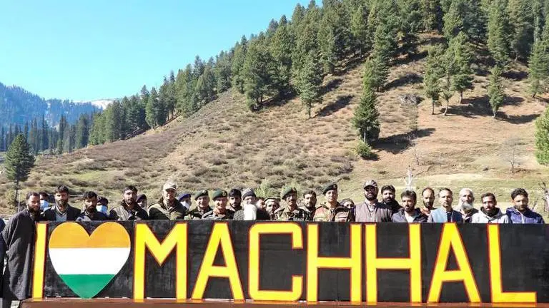 Largest National Flag dedicated to country installed at LoC in J&K's Machhal National Flag