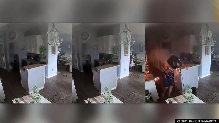 Small girl hailed as 'hero' as she alerts father after spotting fire in the house: Watch Kid