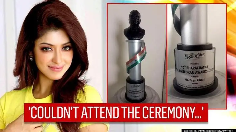 Payal Ghosh receives Bharat Ratna Dr Ambedkar Award; reveals couldn't attend the ceremony Payal Ghosh