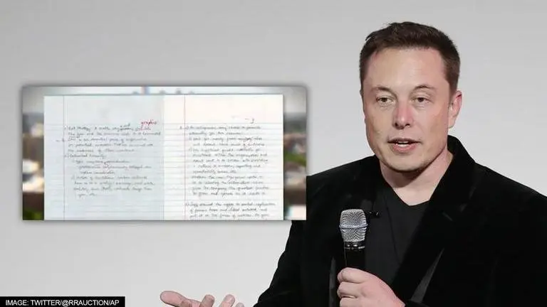 Papers Elon Musk graded when he worked as teaching assistant auctioned for Rs 5.8 lakhs Elon Musk