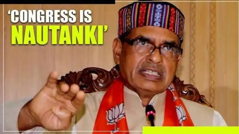 Shivraj Singh Chouhan slams Congress for mocking 'Shastra Puja' Shivraj Singh Chouhan