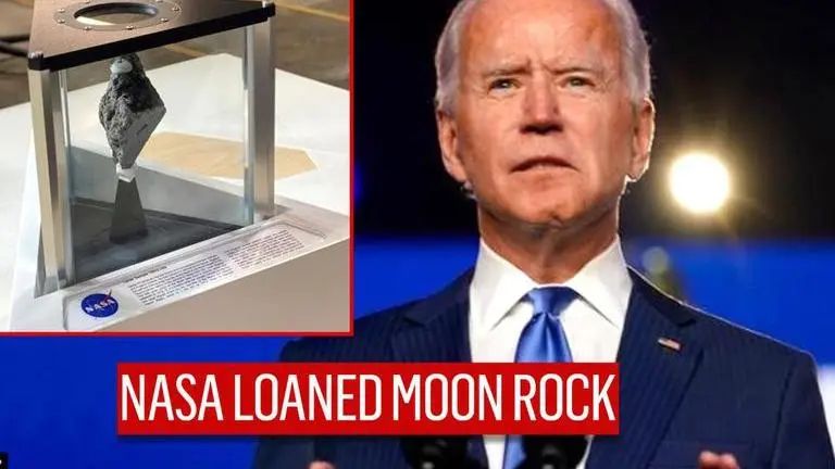 Moon rock, from NASA's Apollo 17 mission, displayed in Joe Biden's Oval Office Moon