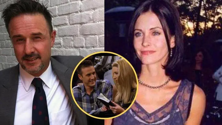 David Arquette in FRIENDS, Source: stills from FRIENDS and actors' Instagram handles