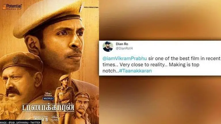'Taanakkaran' Twitter review: Vikram Prabhu's hard-hitting performance impresses fans Taanakkaran, Taanakkaran review, Taanakkaran Twitter review, Taanakkaran release date, Vikram Prabhu, Fans hail Vikram Prabhu's acting in Taanakkaran